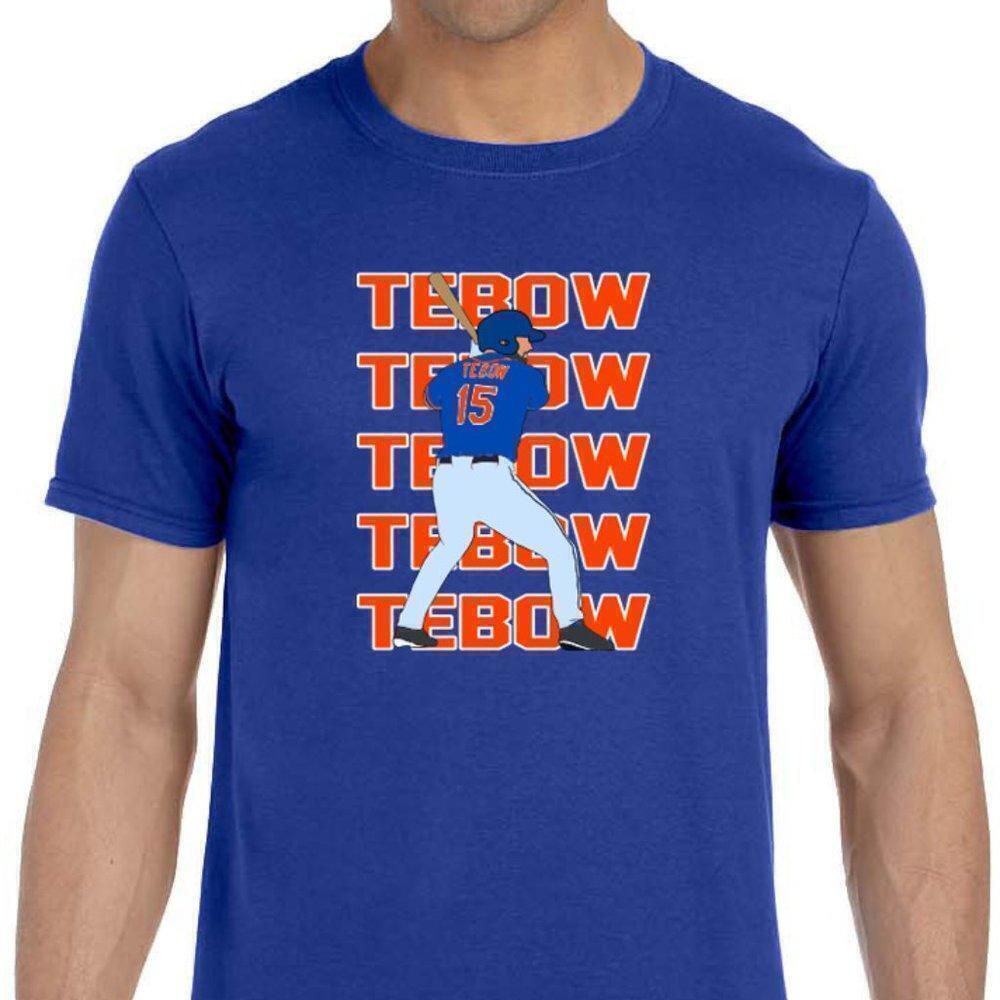 New York Mets Tim Tebow Retro Baseball Fan Graphic T-Shirt